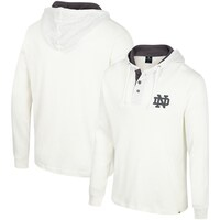 Men's Colosseum White Notre Dame Fighting Irish Affirmative Thermal Hoodie Long Sleeve T-Shirt