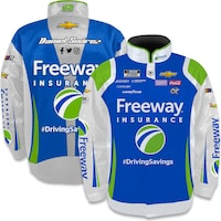 Men's Trackhouse Racing Team Collection  Black Daniel Suarez Freeway Insurance Nylon Uniform Full-Snap Jacket
