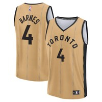 Men's Fanatics Branded Scottie Barnes Gold Toronto Raptors Fast Break Jersey - City Edition