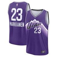 Unisex Fanatics Branded Lauri Markkanen Purple Utah Jazz 2023/24 Fast Break Jersey - City Edition