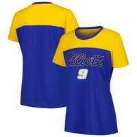 Women's G-III 4Her by Carl Banks Royal Chase Elliott Cheer Color Blocked T-Shirt