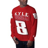 Men's Starter Red Kyle Busch Clutch Hit Graphic Long Sleeve T-Shirt