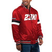Men's Starter  Red Bubba Wallace Home Game Full-Snap Varsity Jacket