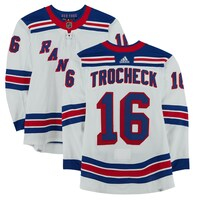Vincent Trocheck New York Rangers Game-Used White Jersey Worn During the First Round of the 2023 Stanley Cup Playoffs vs. New Jersey Devils