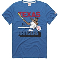 Men's Homage x Topps Royal Texas Rangers Tri-Blend T-Shirt