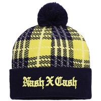 Men's Mitchell & Ness Navy Nashville SC x Johnny Cash Cuffed Knit Hat with Pom