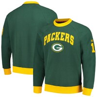 Men's Tommy Hilfiger Green Green Bay Packers Reese Raglan Tri-Blend Pullover Sweatshirt