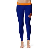 Women's Vive La Fete  Blue/Orange Lincoln Lions Plus Size Solid Design Yoga Leggings
