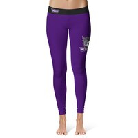 Women's Vive La Fete  Purple/Black Weber State Wildcats Plus Size Solid Design Yoga Leggings