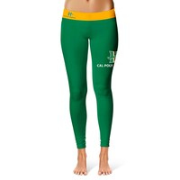 Women's Vive La Fete  Green/Gold Humboldt State Jacks Solid Design Yoga Leggings