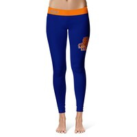 Women's Vive La Fete  Blue/Orange Lincoln Lions Solid Design Yoga Leggings