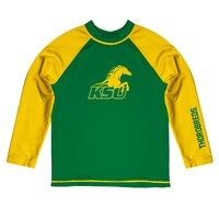 Toddler Vive La Fete  Green/Gold Kentucky State Thorobreds Solid Contrast Contrast Rash Guard