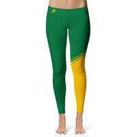 Women's Vive La Fete  Green/Gold Kentucky State Thorobreds Plus Size Color Block Yoga Leggings