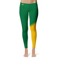 Women's Vive La Fete  Green/Gold Kentucky State Thorobreds Color Block Yoga Leggings