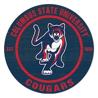 Columbus State Cougars 20" Indoor/Outdoor Team Color Circle Sign