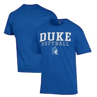 Men's Champion  Royal Duke Blue Devils Stacked Logo Softball T-Shirt