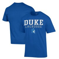 Men's Champion  Royal Duke Blue Devils Stacked Logo Lacrosse T-Shirt