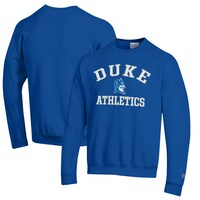 Men's Champion  Royal Duke Blue Devils Arch Logo Athletics Pullover Sweatshirt