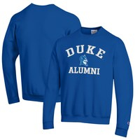 Men's Champion  Royal Duke Blue Devils Arch Logo Alumni Pullover Sweatshirt