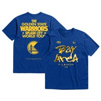 Unisex Bleacher Report x Mitchell & Ness Royal Golden State Warriors World Tour T-Shirt