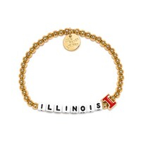 Little Words Project Illinois Fighting Illini 14k Waterproof Gold Bracelet