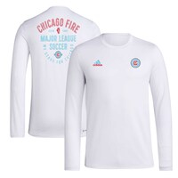 Men's adidas White Chicago Fire Local Stoic AEROREADY Long Sleeve T-Shirt