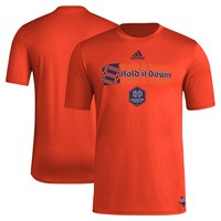 Men's adidas Orange Houston Dynamo FC 2024 Jersey Hook AEROREADY T-Shirt