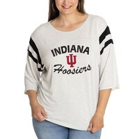 Women's  Ash Indiana Hoosiers Sabrina 3/4-Sleeve Jersey T-Shirt
