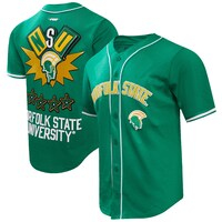 Men's Pro Standard Kelly Green Norfolk State Spartans Homecoming Mesh Button-Down Shirt