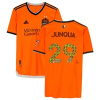Sam Junqua Houston Dynamo FC Autographed Match-Used adidas #29 Juneteenth Jersey vs. Orlando City SC on June 18, 2022