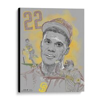 Juan Soto San Diego Padres Unsigned Stretched 20" x 24" Canvas Giclee Print - Art by Maz Adams