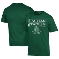 Men's Champion Green Michigan State Spartans Spartan Stadium 100th Anniversary T-Shirt