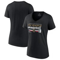 Women's Fanatics Branded  Black Vegas Golden Knights 2023 Stanley Cup Champions Hometown DNA V-Neck T-Shirt