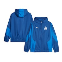 Men's Puma Blue Olympique Marseille 2023/24 Pre-Match Anthem Full-Zip Hoodie Jacket