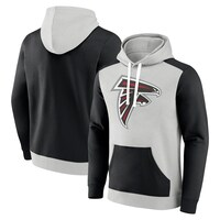 Men's Fanatics Branded Silver/Black Atlanta Falcons Big & Tall Team Fleece Pullover Hoodie