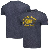 Men's League Collegiate Wear Heather Navy Notre Dame Fighting Irish Stadium Victory Falls Tri-Blend T-Shirt