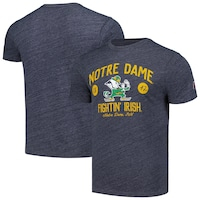 Men's League Collegiate Wear Heather Navy Notre Dame Fighting Irish Bendy Arch Victory Falls Tri-Blend T-Shirt