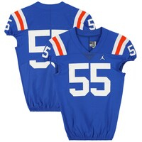 Florida Gators Team-Issued #55 Blue Throwback Jersey from the 2020-21 NCAA Football Seasons