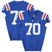 Florida Gators Team-Issued #70 Blue Throwback Jersey from the 2020-21 NCAA Football Seasons