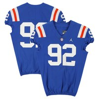 Florida Gators Team-Issued #92 Blue Throwback Jersey from the 2020-21 NCAA Football Seasons