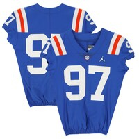 Florida Gators Team-Issued #97 Blue Throwback Jersey from the 2020-21 NCAA Football Seasons