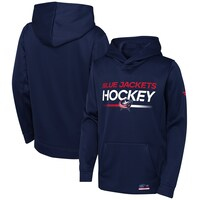 Youth Fanatics Branded Navy Columbus Blue Jackets Authentic Pro Pullover Hoodie