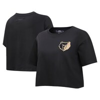 Women's Pro Standard Black Memphis Grizzlies Holiday Glam Boxy T-Shirt