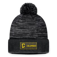 Men's Fanatics Branded Heather Charcoal Columbus Crew Low Key Cuffed Knit Hat with Pom