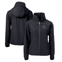Women's Cutter & Buck  Black Virginia Military Institute Keydets Charter Eco Recycled Full-Zip Jacket