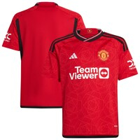 Youth adidas  Red Manchester United 2023/24 Home Replica Jersey