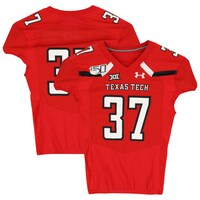Texas Tech Red Raiders Team-Issued #37 Red Jersey with 150 Patch from the 2019 NCAA Football Season