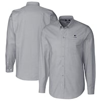 Men's Cutter & Buck  Charcoal Penn State Nittany Lions Alumni Logo Stretch Oxford Long Sleeve Button-Down Shirt