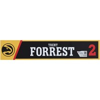 Trent Forrest Atlanta Hawks Player-Issued #2 Black Nameplate from the 2022-23 NBA Season