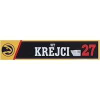 Vit Krejci Atlanta Hawks Player-Issued #27 Black Nameplate from the 2022-23 NBA Season